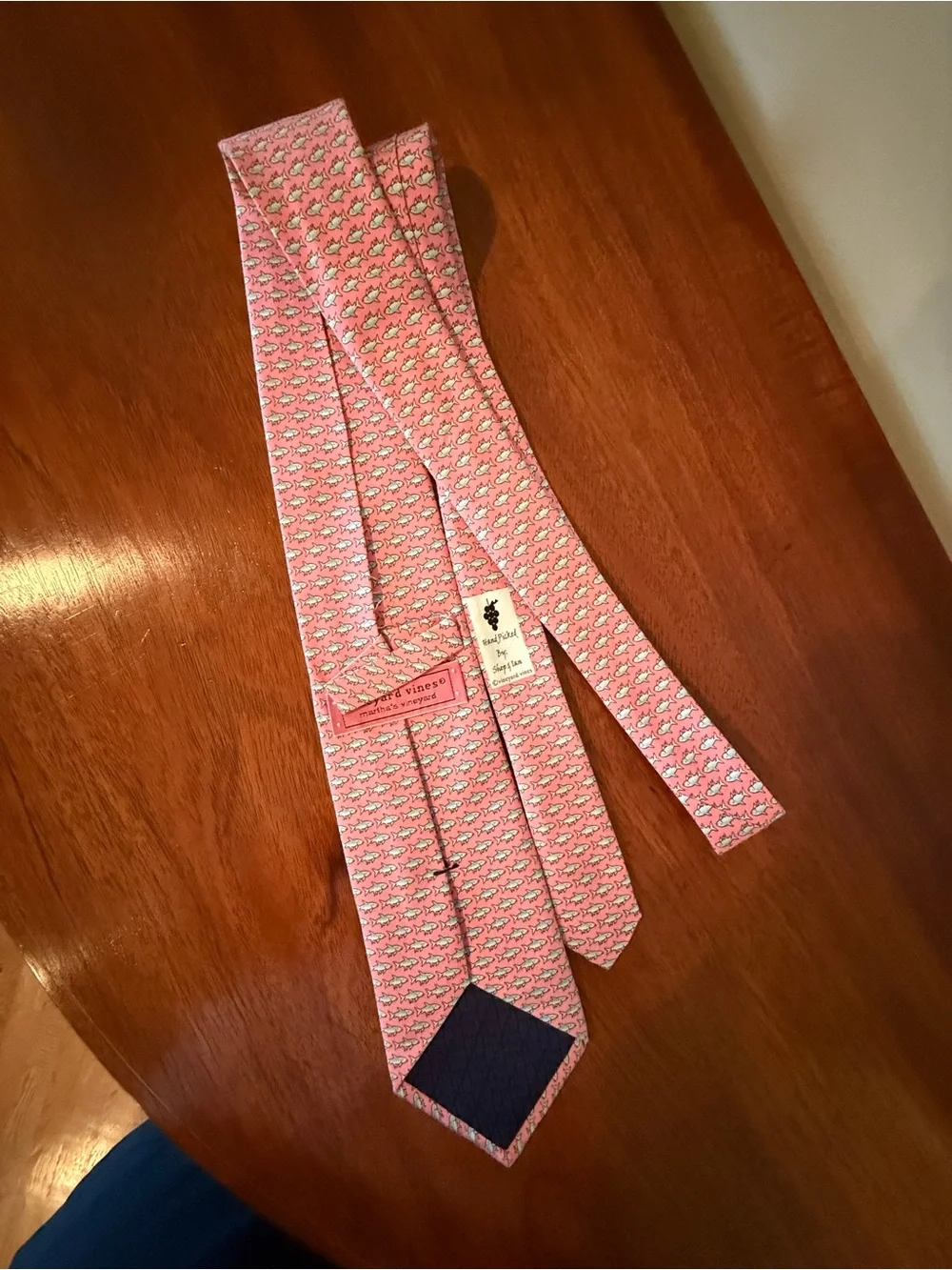 Vineyard Vines Pink Shark Pattern Pet Fish Accessory